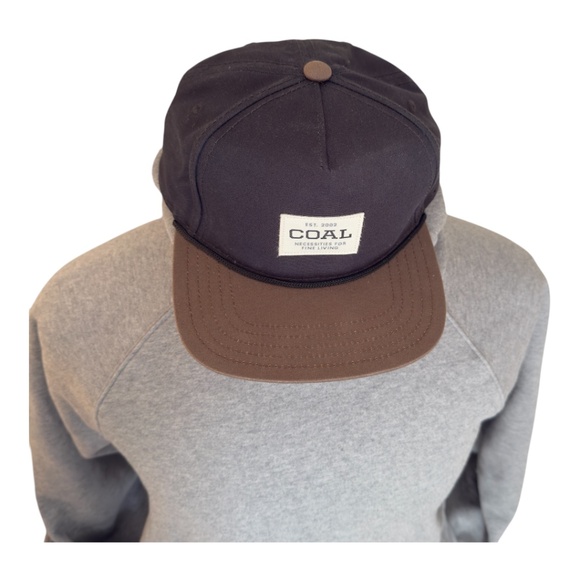 Coal Headwear Uniform Hat – Black & Brown Snapback Classic Structured Style - Picture 3 of 6